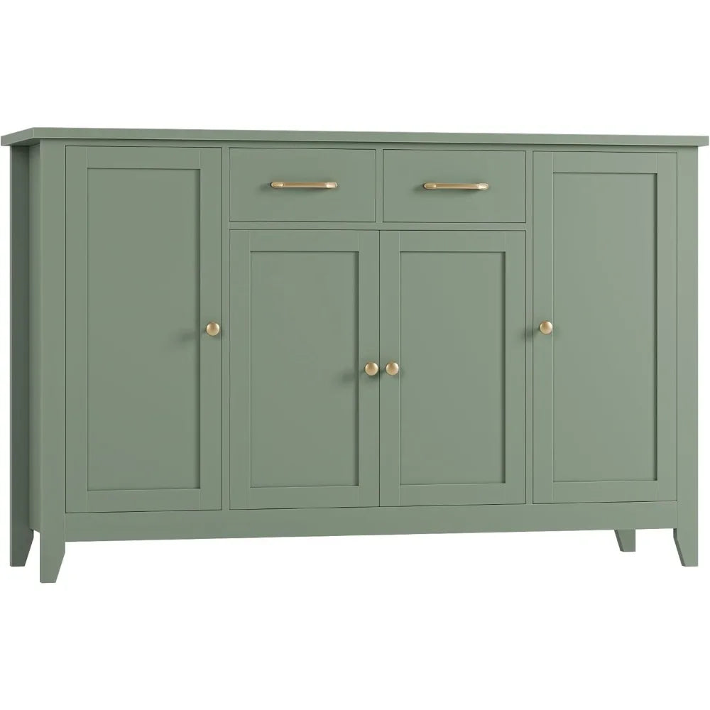 55" Buffet Cabinet with Storage, Kitchen Buffet Sideboard with Drawers, Large Storage Cabinet with Doors and Shelves