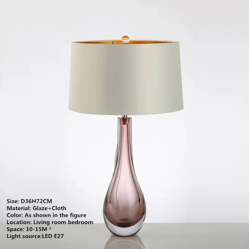Nordic Modern Glaze Table Lamp Fashionable Art  Iiving Room Bedroom  Hotel LED Personality Originality Desk Light