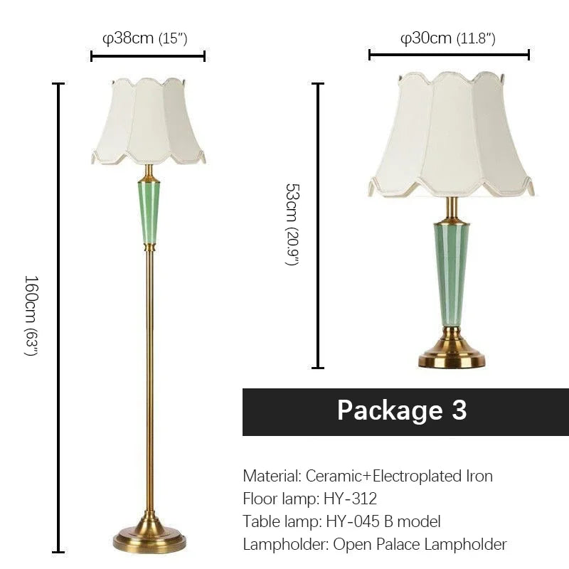 GISELLE Modern Ceramics Floor Lamps Standing LED Creative American Luxury Fashion Table Light For Home Living Room Bedroom
