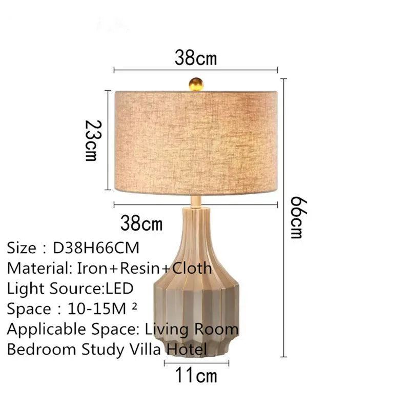 Contemporary Luxury Table Lamp LED Personality Creativity Living Room Bedroom Study Villa Hotel Bedside Household Desk Light