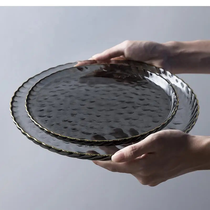 Lead-Free Glass Dessert Plate – Phnom Penh Style Western Tableware