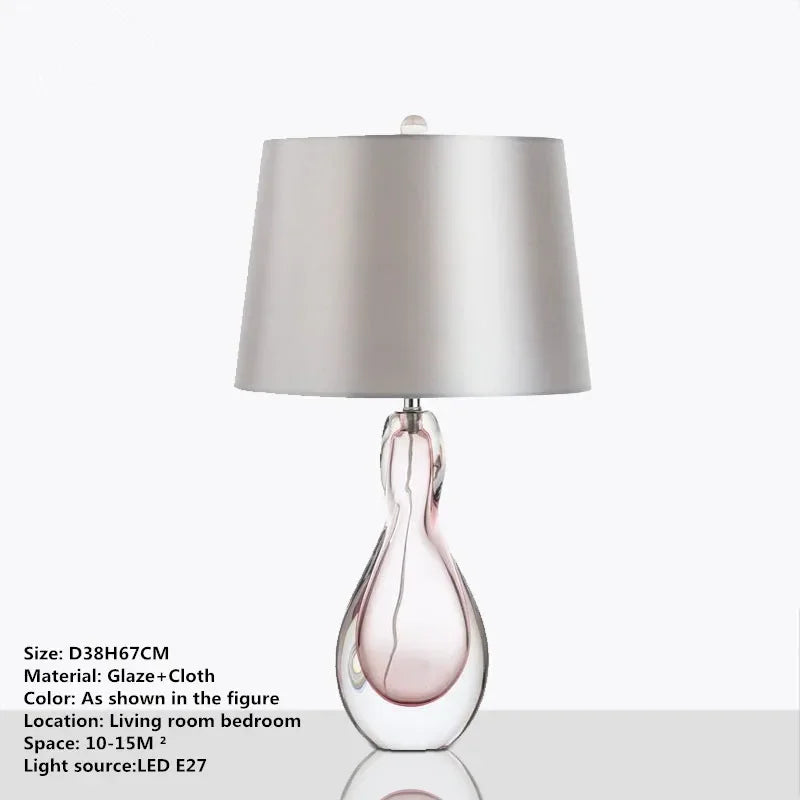 Nordic Glaze Table Lamp Modern Art Iiving Room Bedroom Study Hotel LED Personality Originality Desk Light