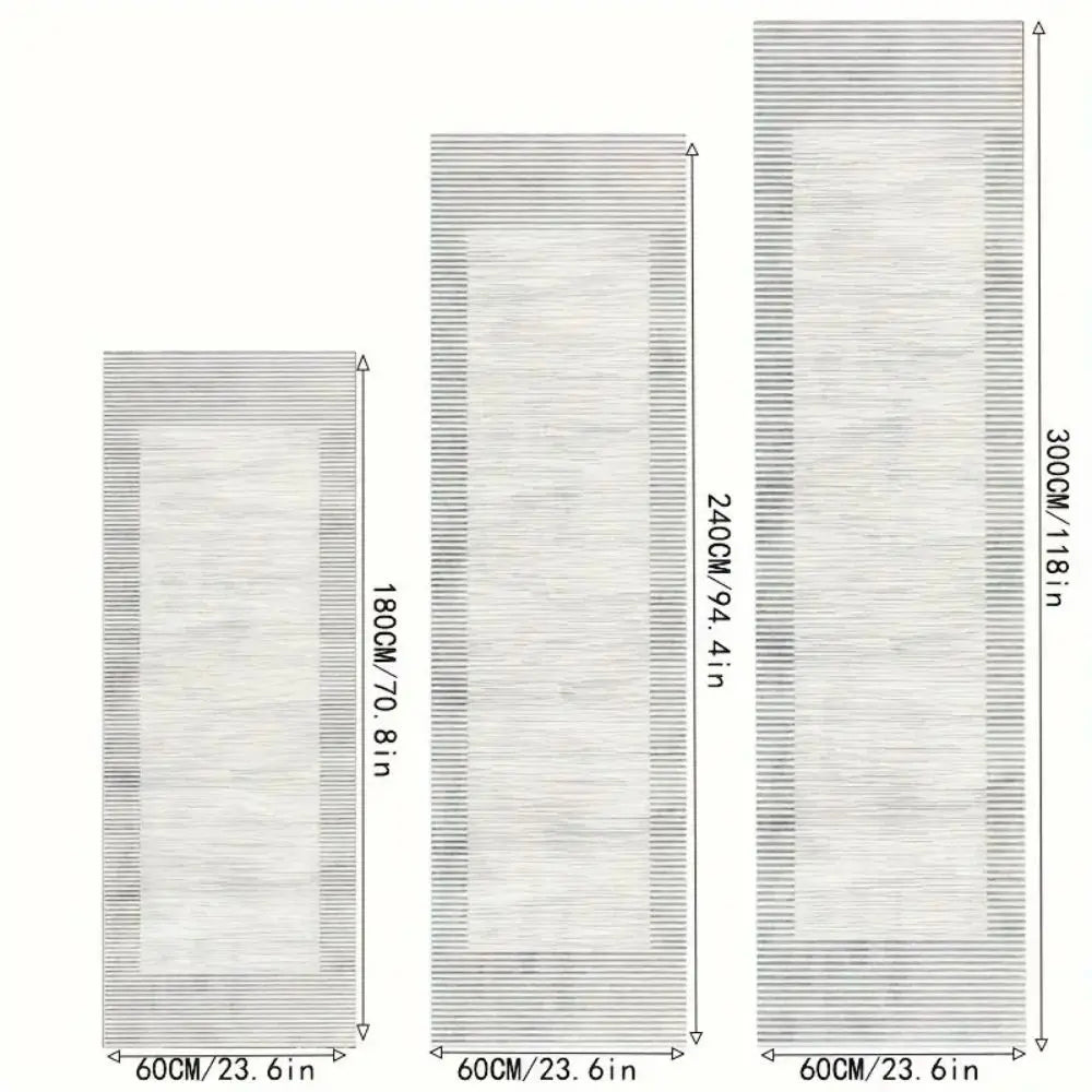 VIKAMA Simple Grey Abstract Carpet - Long Rectangular Floor Mat for Hallway, Bedroom Side Cushion, Home Decoration