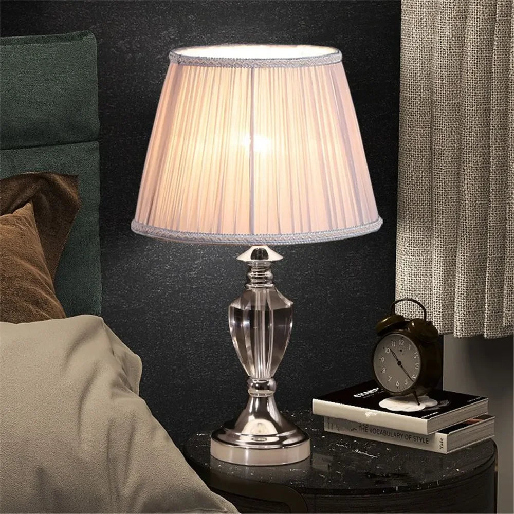 TEMAR Nordic Modern Crystal Table Lamp LED Luxury Living Room Bedroom Study Villa Hotel Home Decoration Light
