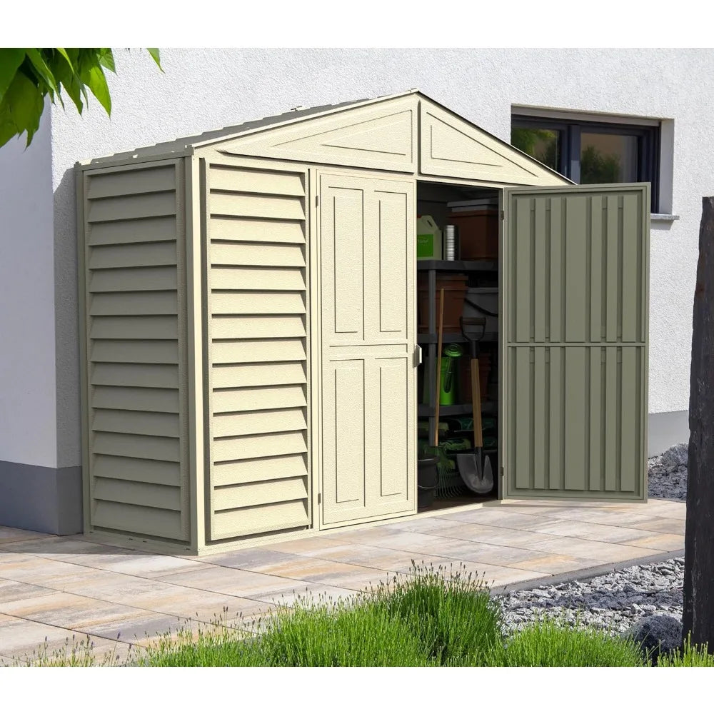 Vinyl Garden Storage Shed – 10.5 ft × 3 ft Outdoor Shed