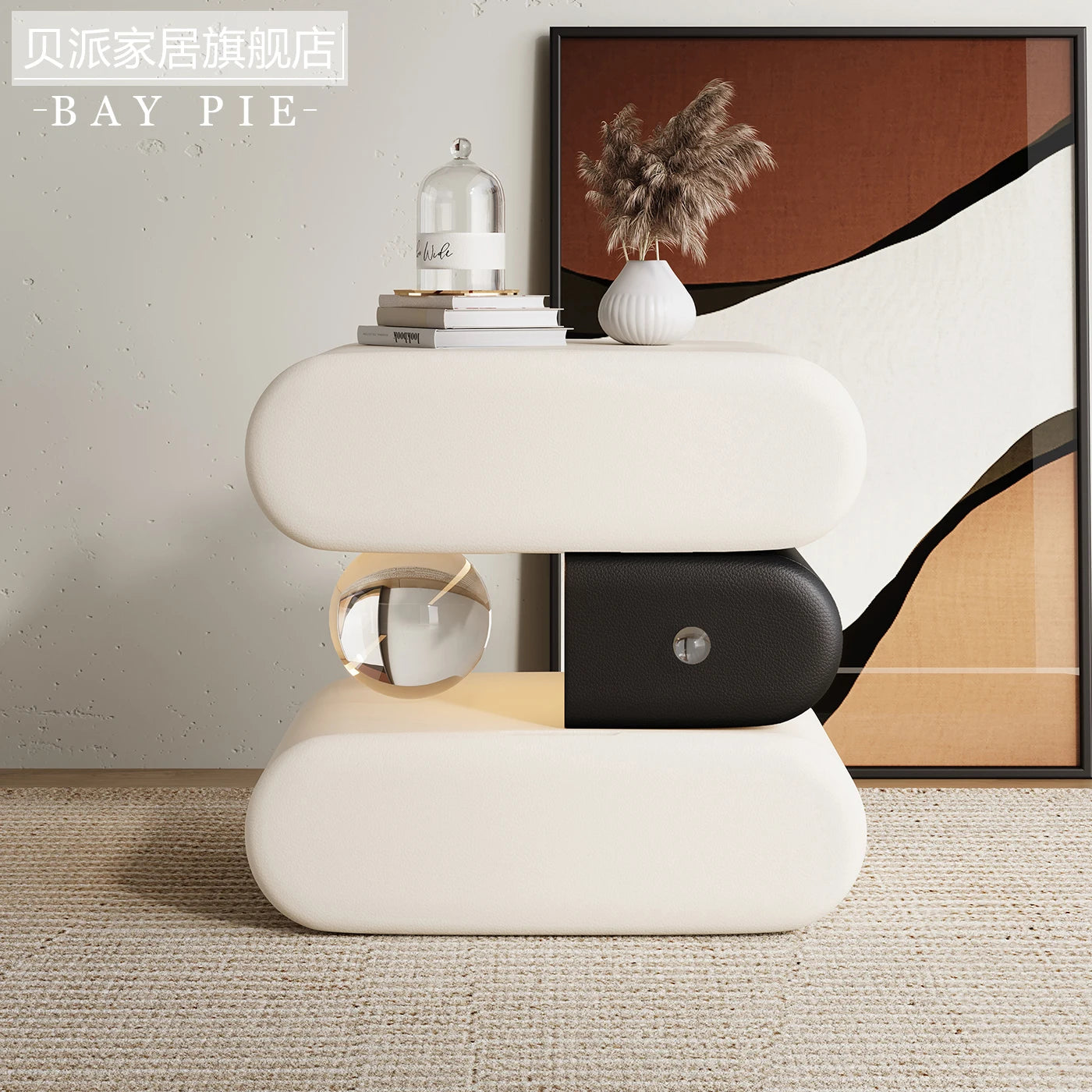 Luxury high-end Bedside tables Cream style solid wood Modern elegant Chest of drawers High end minimalism bedroom furniture