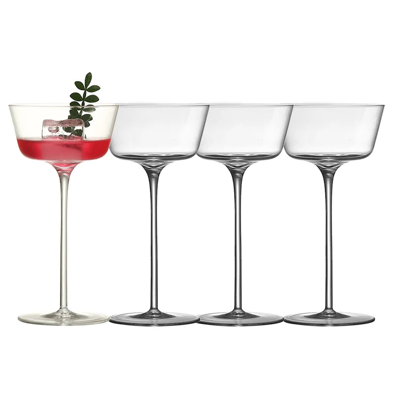 4PCS Goblet Cocktail Glasses Martini Glass Wine Glass Tasting Glass Set Of 4