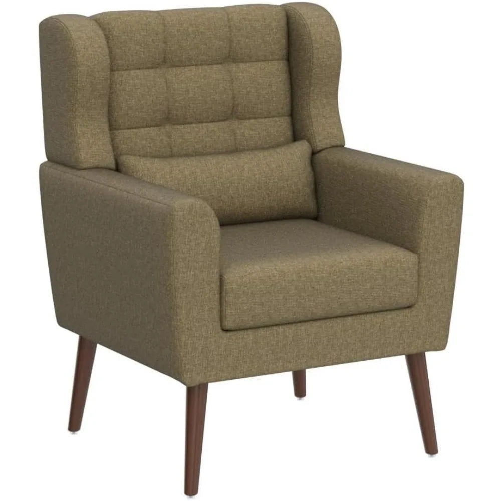 Chenille Accent Chairs – Set of 2 Modern Lounge Armchairs