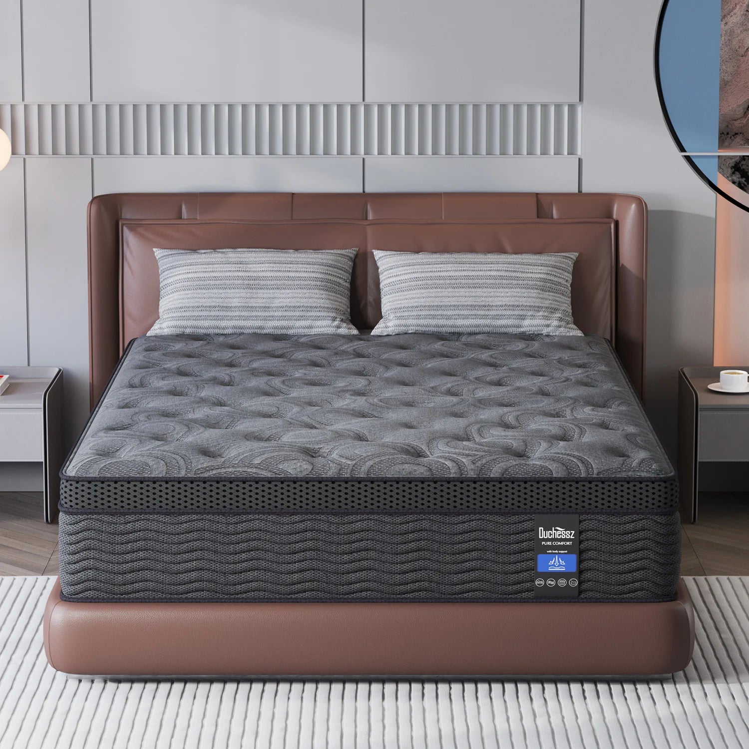 9"12"14" Twin Full Queen King Size Mattress in a Box Hybrid Spring Memory Foam,Euro Top Mattresses Medium Firm for Motion Isolat