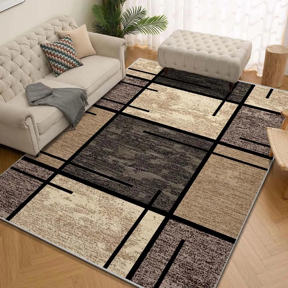 Modern Minimalist Rug - Stain-Resistant and Non-Slip Bedside Mat for Bedroom Living Room Sofa Rug Home Decor