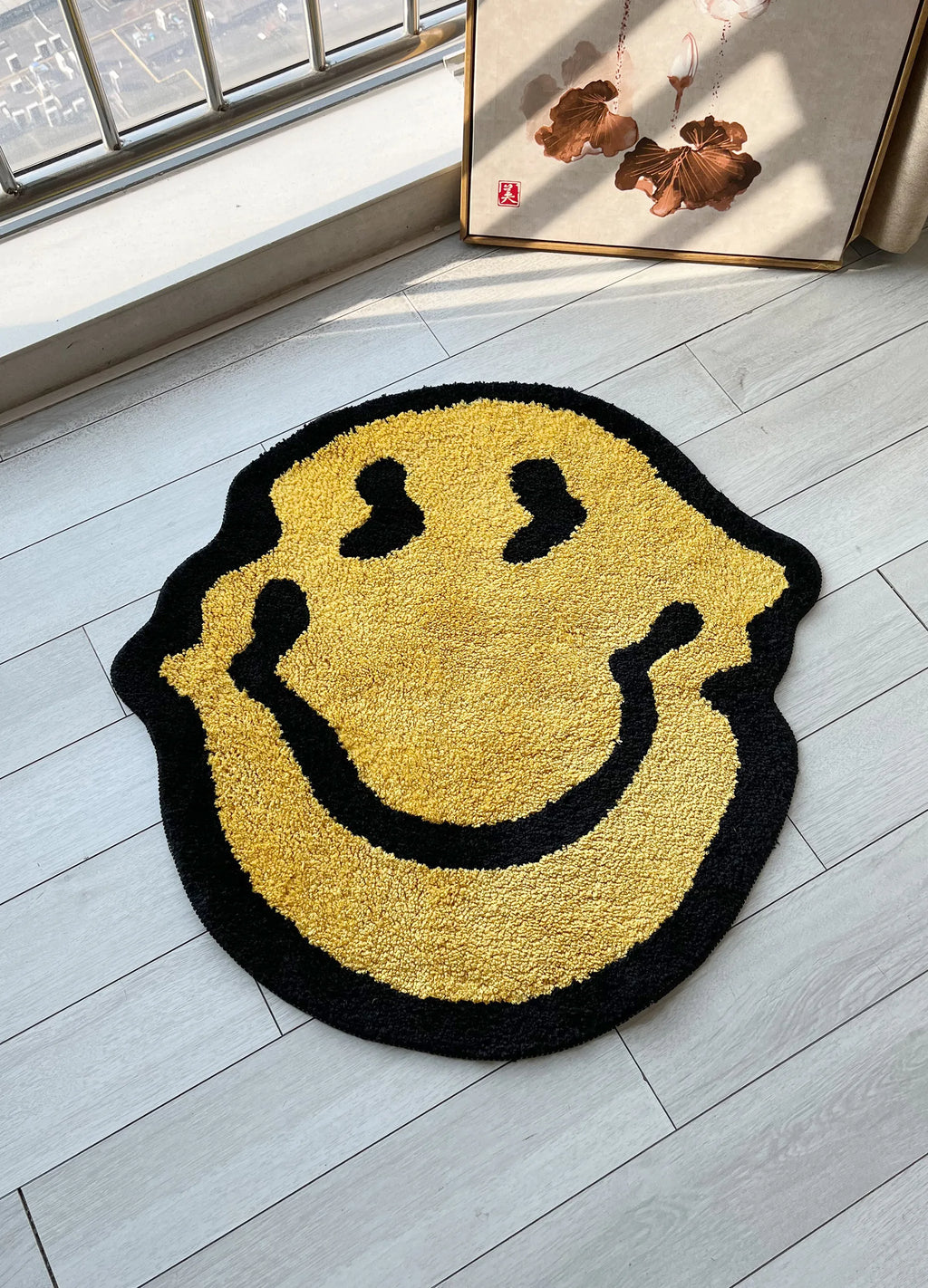 Twisted Smiling Plush Carpet Rug – Handmade Fluffy Area Rug for Bedroom and Bathroom