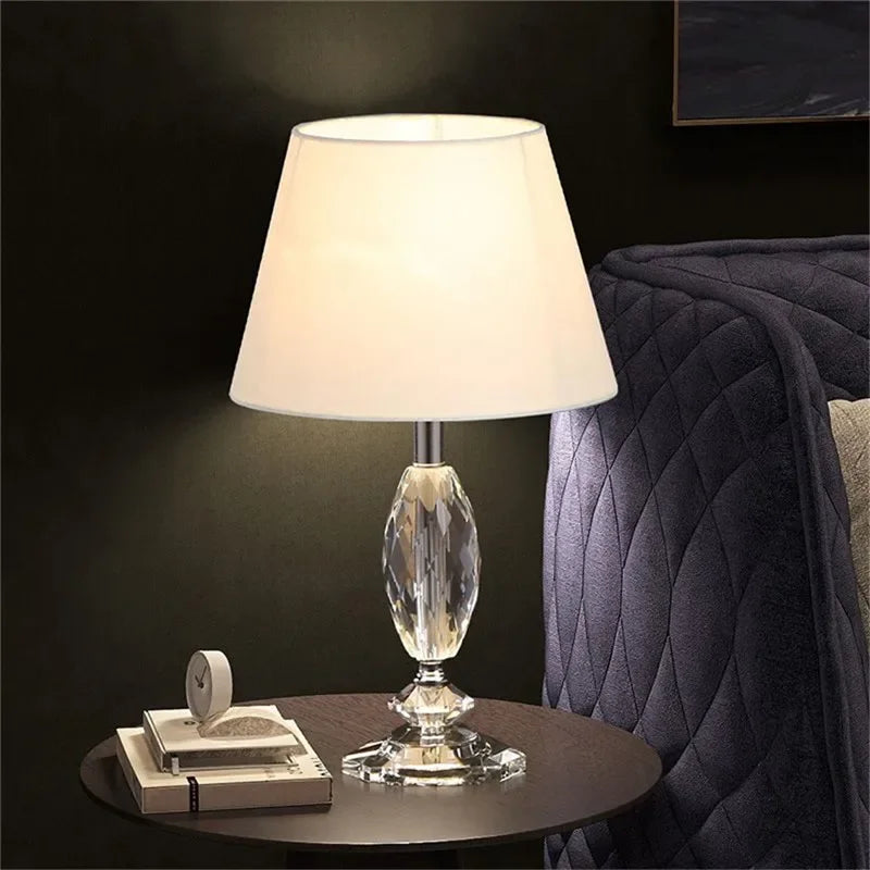 Luxury Crystal Table Lamp  Fashion Modern Living Room Bedroom Study Villa Hotel Home Decoration Lightled lamp led lamp