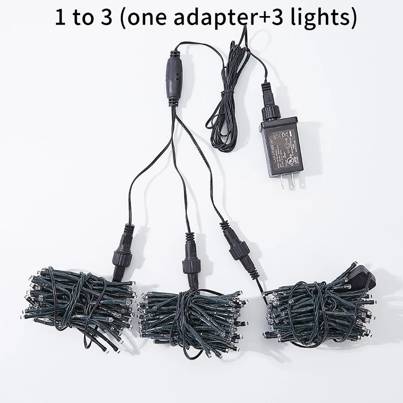 LED Firecracker Meteor Light String Garden Tree Hanging Light Landscape Decoration Colorful Lights Arrangement Lights