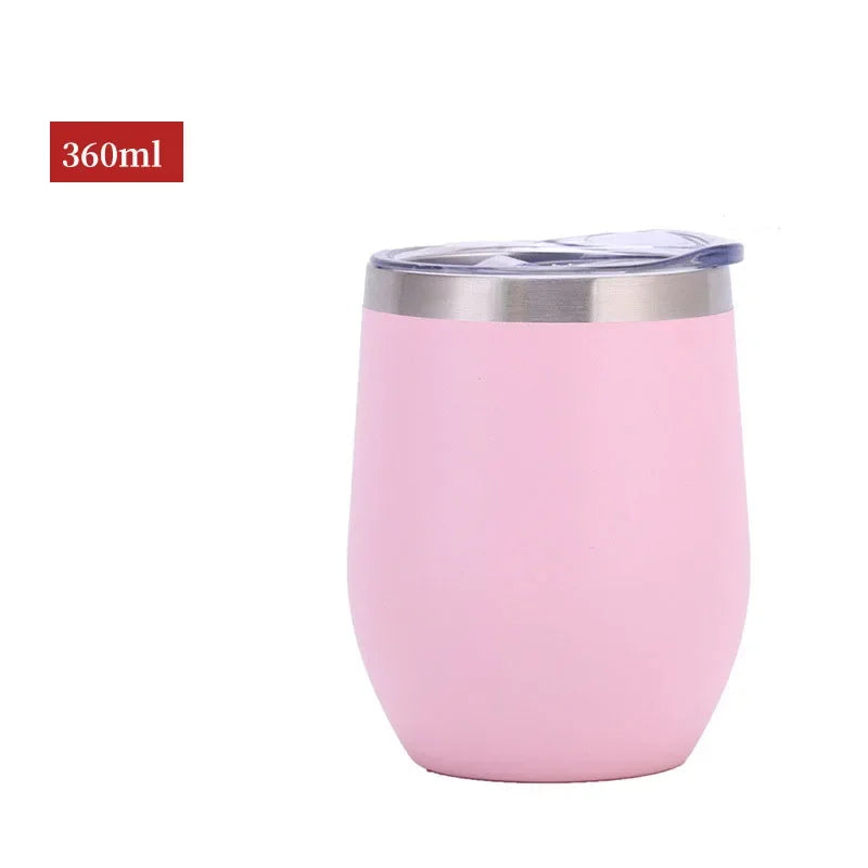 Stemless 12oz Insulated Wine Tumbler – Double-Wall Stainless Steel Travel Cup