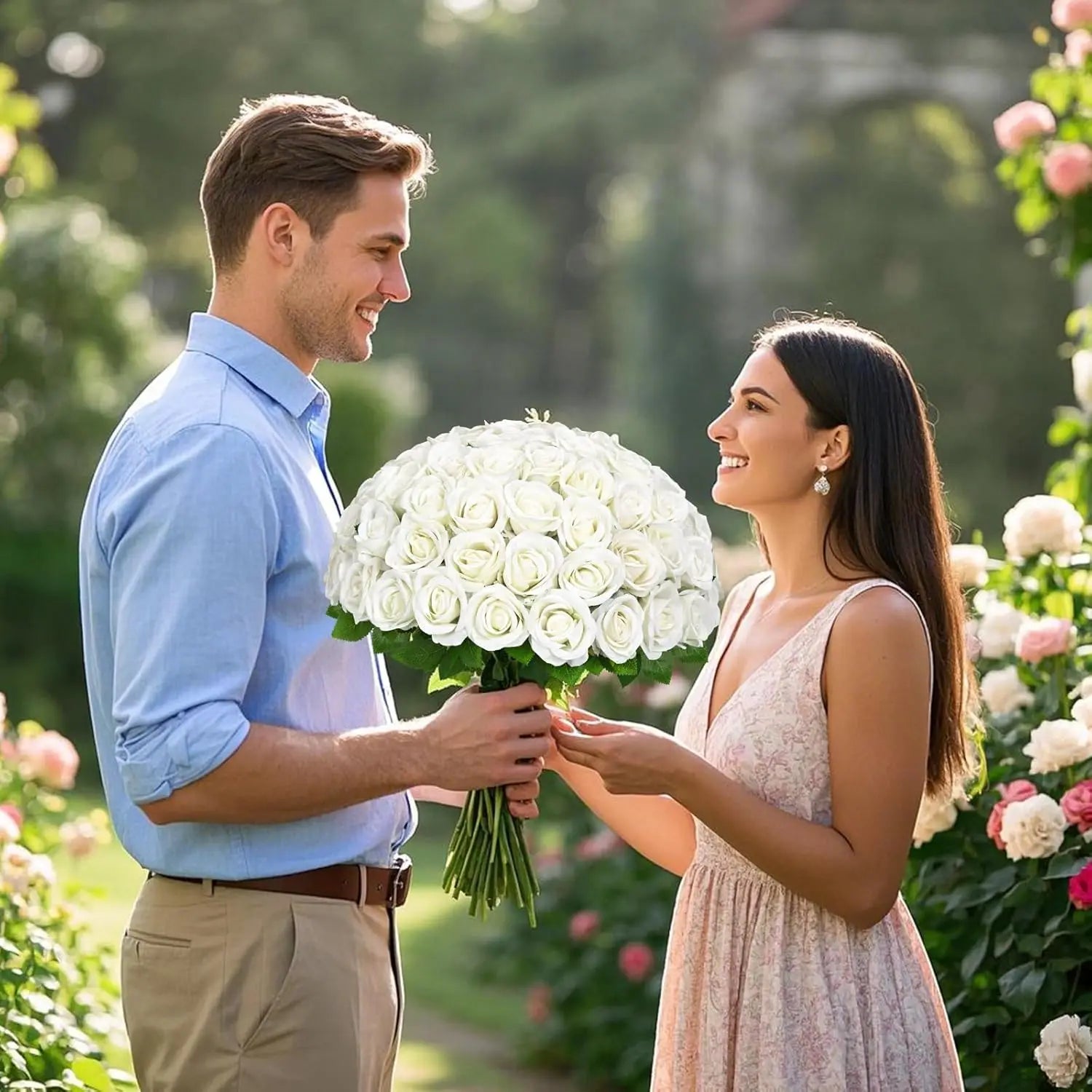 Red Roses Artificial Flowers Bulk Real Touch Velvet Roses Flowers for Wedding Centerpieces Bridal Bouquet Valentines Day Decor
