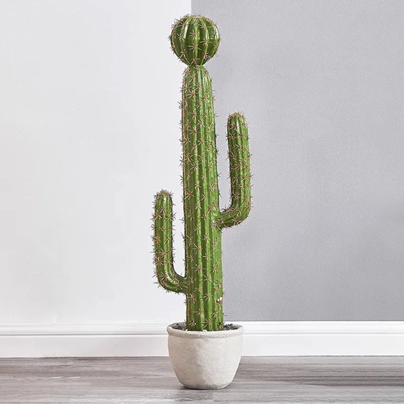 Large Artificial Cactus Plants Ornaments Living Room Houseplants Floor Plant Fake Flowers Realistic Bonsai Modern Decoration