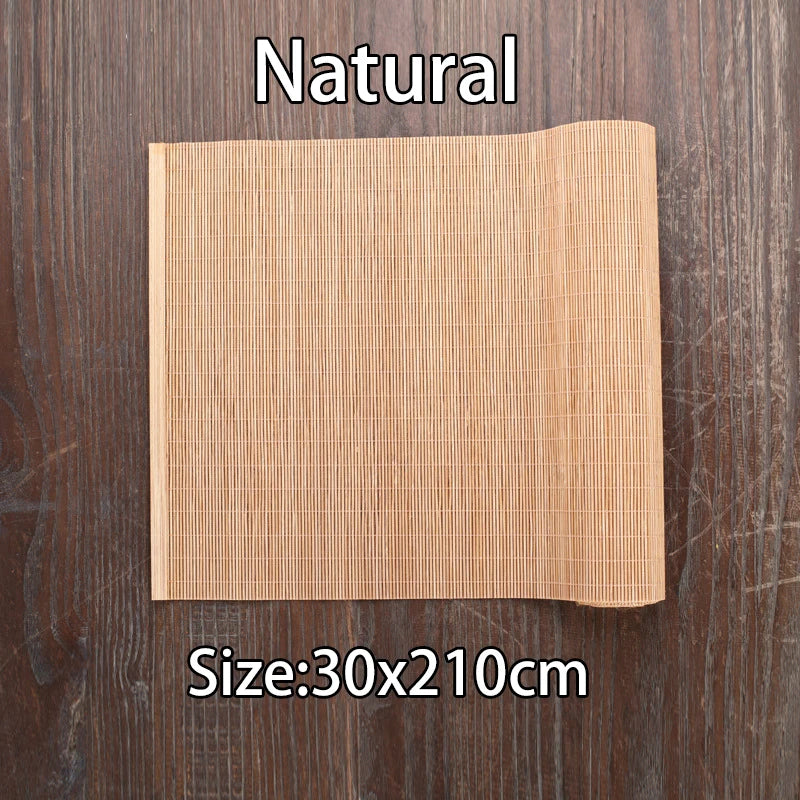 Natural Bamboo Table Runner Placemat Tea Mats Table Placemat Pad Heat Pad Japanese Style Coaster Home Cafe Restaurant Decoration