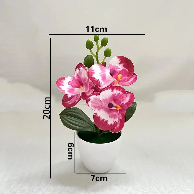 1Pcs 20CM Simulation Plants Potted Artificial Bonsai With Pot for Desktop Home Kitchen Bathroom Table Decor Garden Decoration