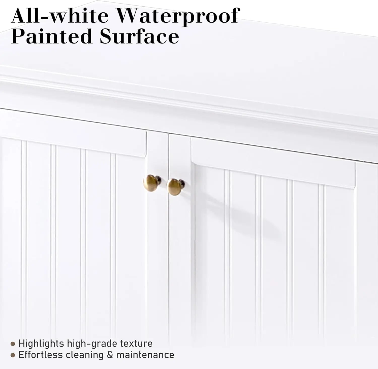 72" Farmhouse Sideboard Buffet Cabinet with Barn Doors, Storage Console Table with Adjustable Shelves, Coffee Bar/TV Stand