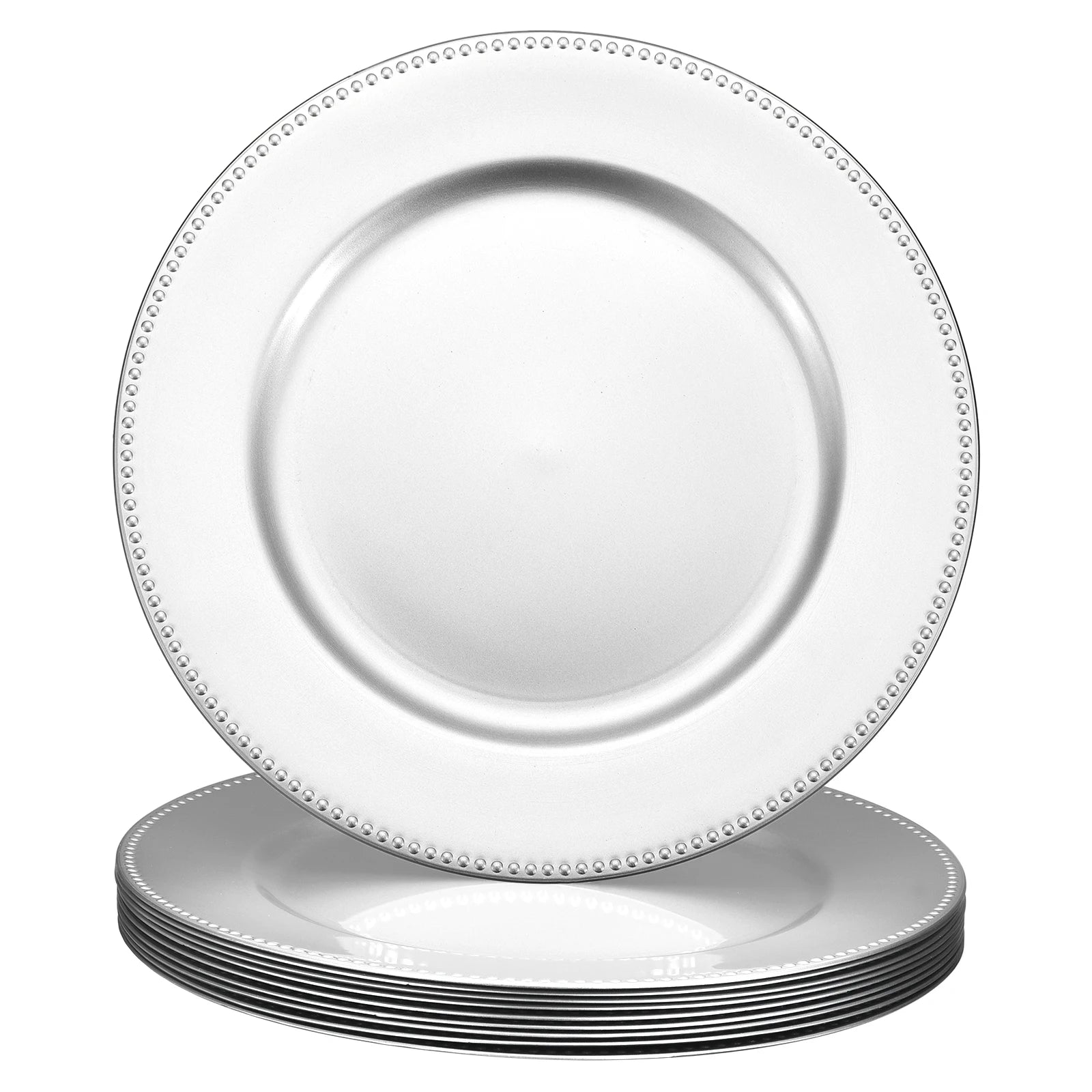 Round Charger Plates – 13″ Plastic Table Chargers (10-Pack)