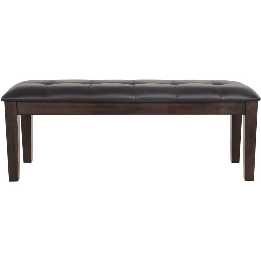 Ashley Haddigan Upholstered Dining Bench – Traditional Dark Brown