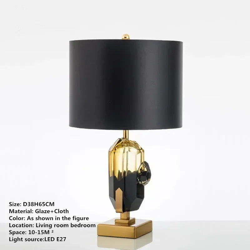 Nordic Modern Glaze Table Lamp Fashionable Art  Iiving Room Bedroom  Hotel LED Personality Originality Desk Light