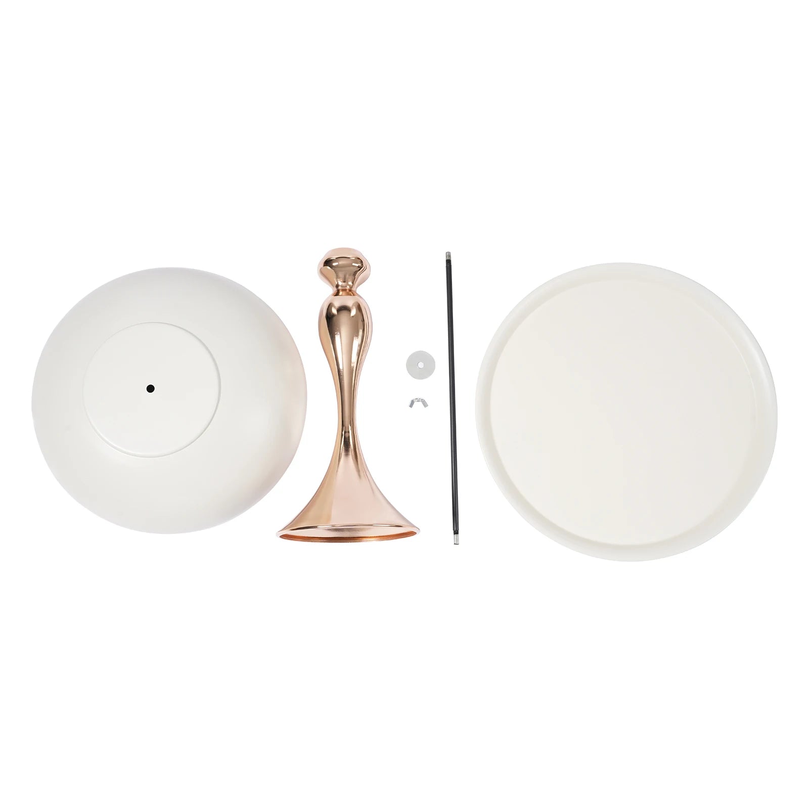 White, Round End Table, Metal Side Table Small Table, Floor Standing Sofa Side Table Nightstand, for Living Room Bedroom Office