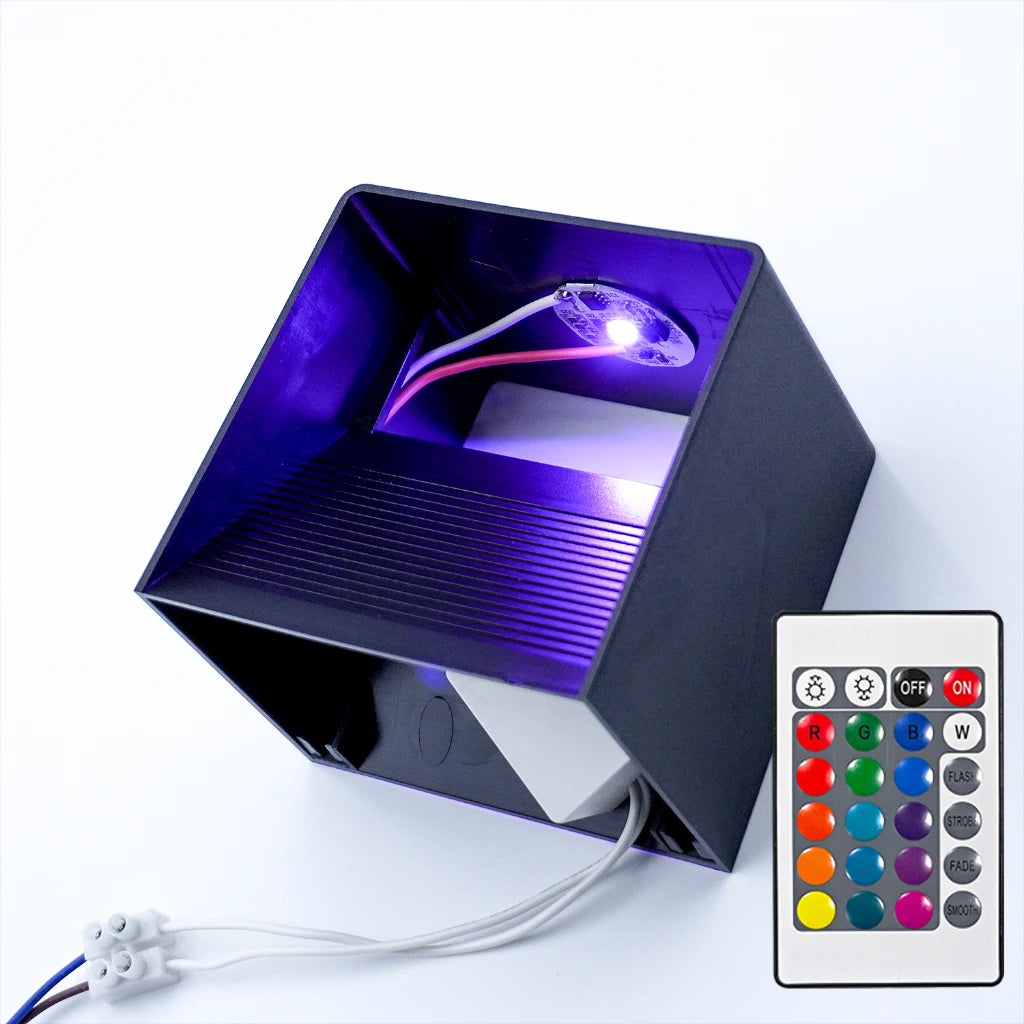 RGB remote control LED wall light 3W modern indoor color light wall light up and down wall light