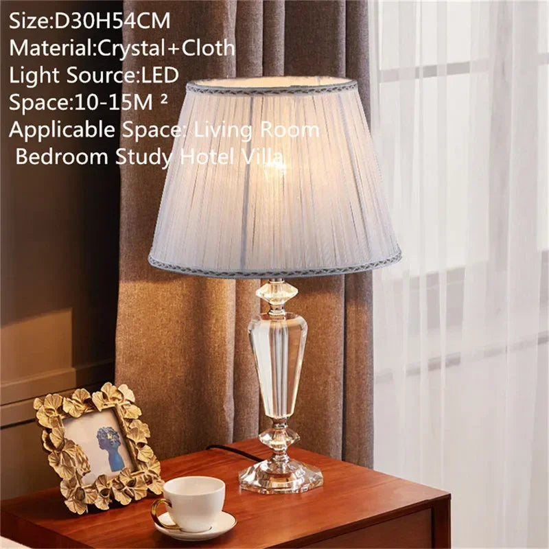Luxury Crystal Table Lamp  Fashion Modern Living Room Bedroom Study Villa Hotel Home Decoration Lightled lamp led lamp