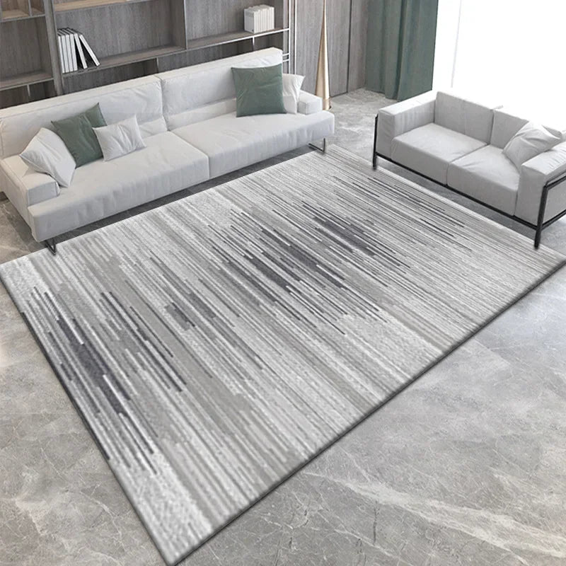 VIKAMA High-End Living Room And Bedroom Large Area Warmth Carpet, Gray Simple Floor Mat, Easy To Clean Home Decoration