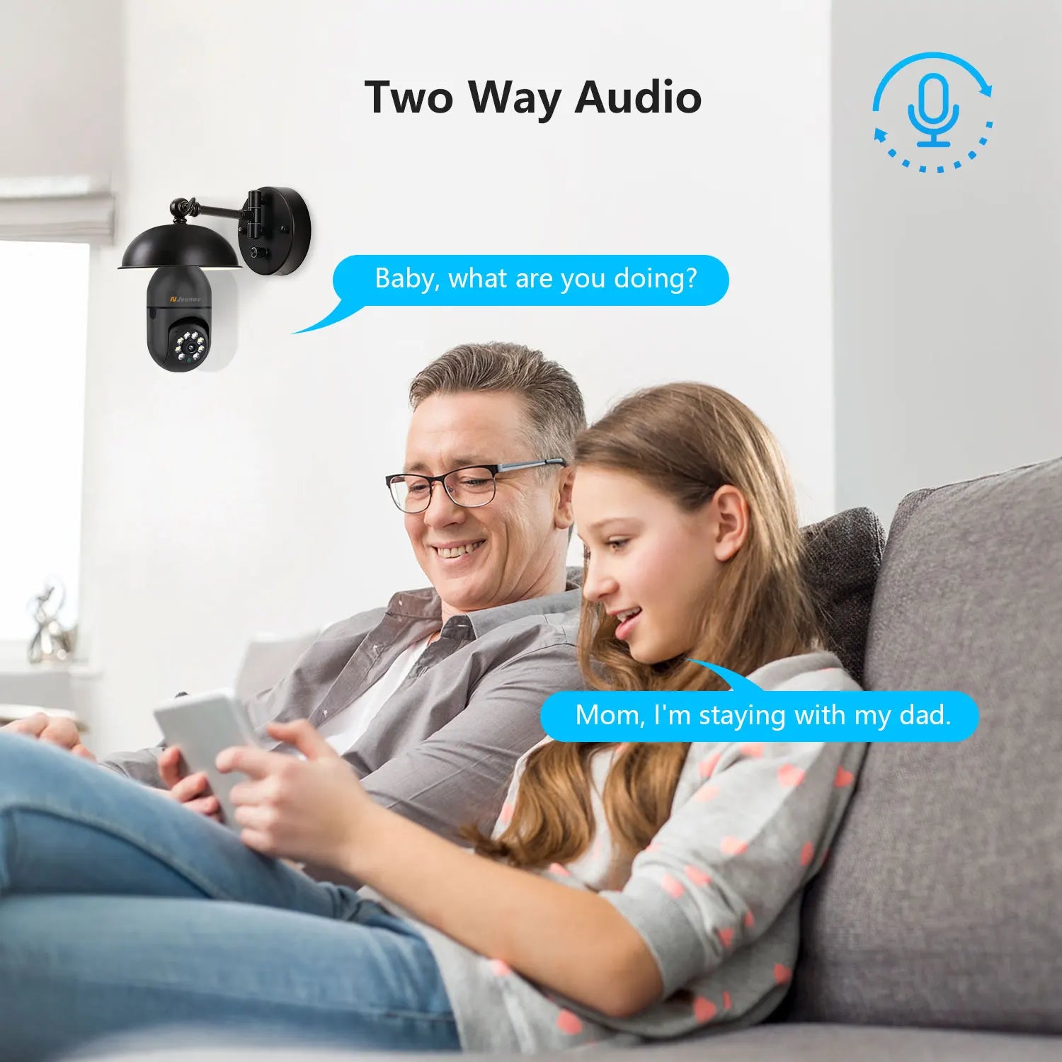 Jennov 3MP Light Bulb Security Camera 360°/2k HD Wireless Camera 2.4/5 Ghz Wi-Fi Light Socket Camera Video Home Security Monitor