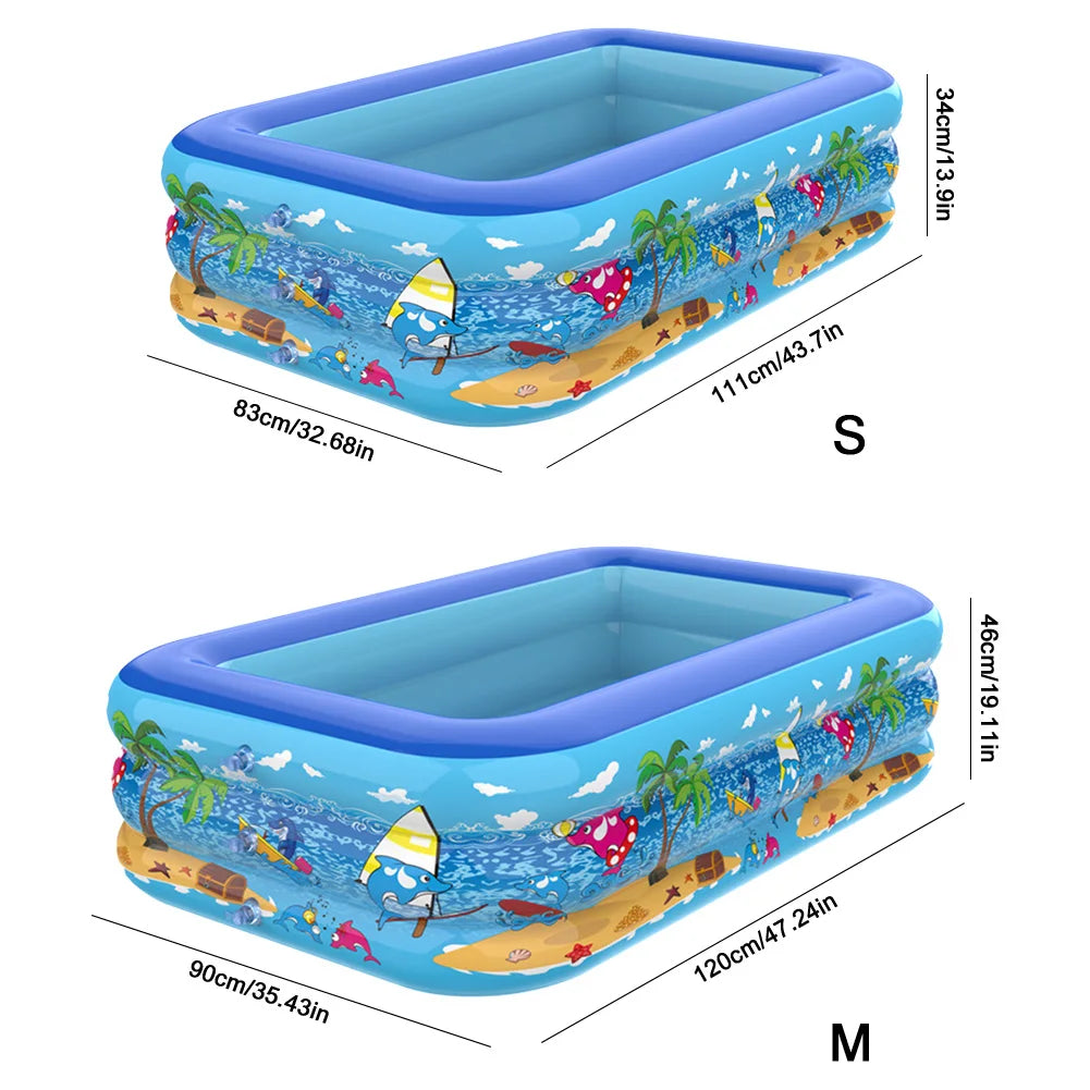 Inflatable PVC Framed Swimming Pool – Cartoon Pattern Toddler Pool