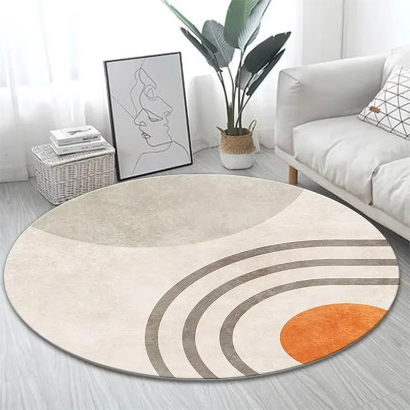 VIKAMA Carpet For Live Room Round Sofa Non-Slip Carpet Office Computer Study Light Luxury Rug For Bedroom Floor Mat Home Decorat