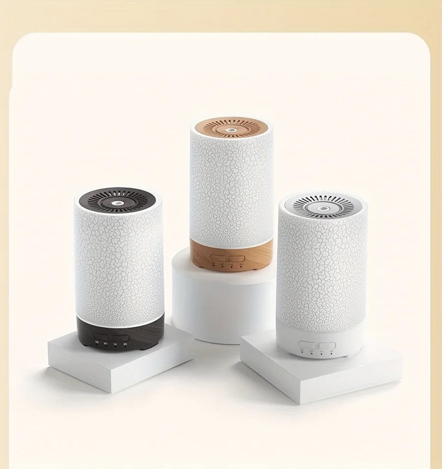 150ml Crack Design Essential Oil Diffuser USB Powered with  7 Color LED Lights Ultrasonic Air Humidifier for Living Room  Office