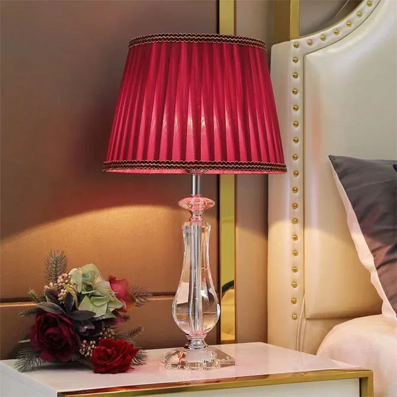 Contemporary Crystal Table Lamp Luxurious Living Room Bedroom Study LED Originality Bedside Desk Light