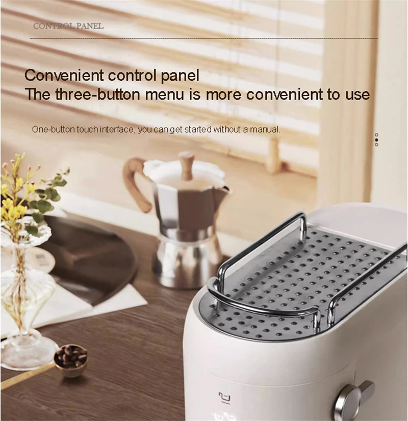 Professional Electric Espresso Coffee Maker – 15 Bar Italian Machine with Automatic Milk Frother