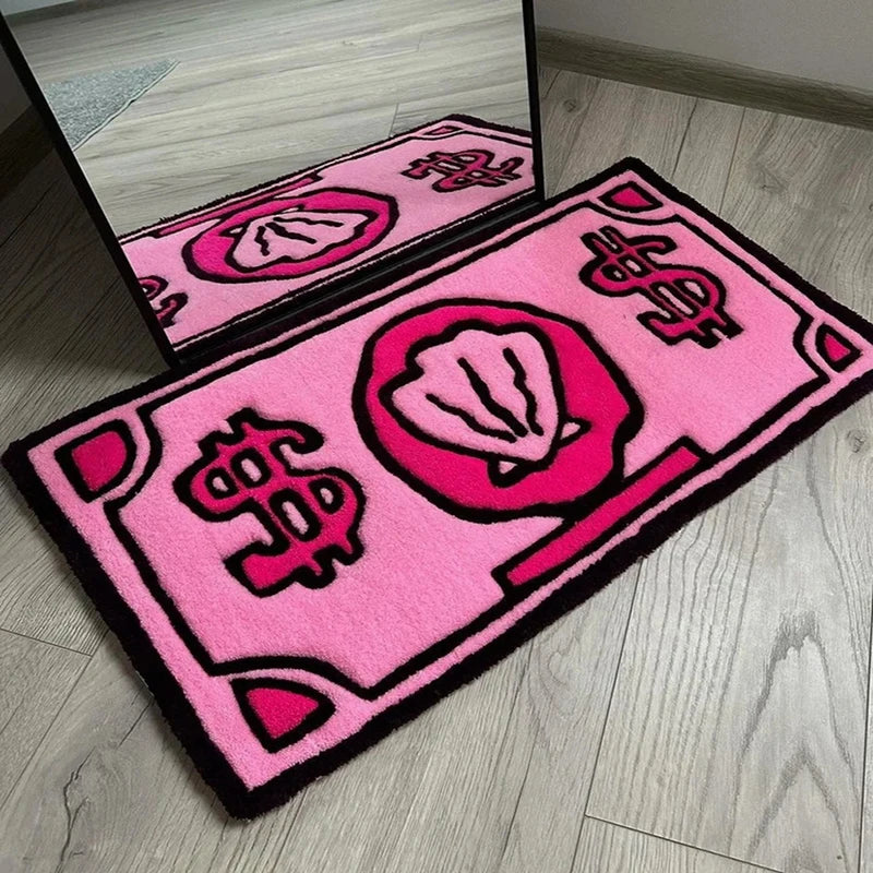 Cartoon Money Rugs Waterproof Floor Mat Fluff Carpet Non-slip DoorMat Unique Living Room Decor Rug For Bathroom Hallway Balcony