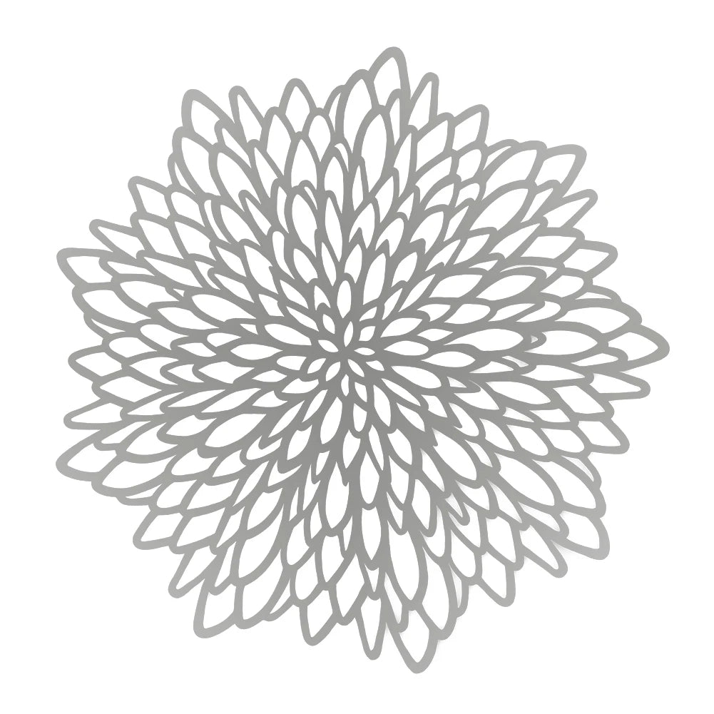 4 PC/6 PC Gold Placemats Coasters Round Wipeable Vinyl Table Mats for Christmas Thanksgiving Dining Table Party Home Decoration