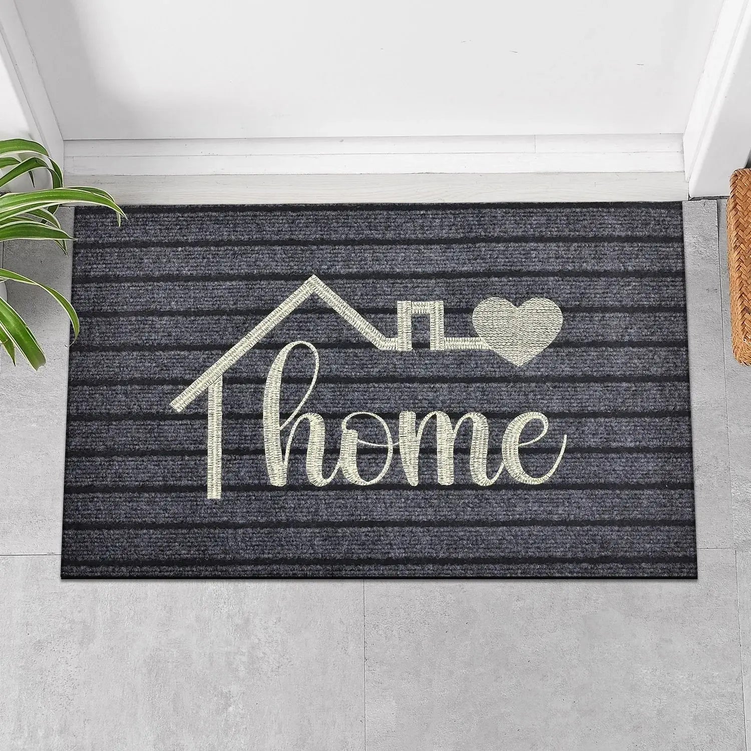 VIKAMA High-Quality Minimalist Alphabet Doormat Non-Slip Rug, Suitable for Kitchens, Bathrooms, and Entrances