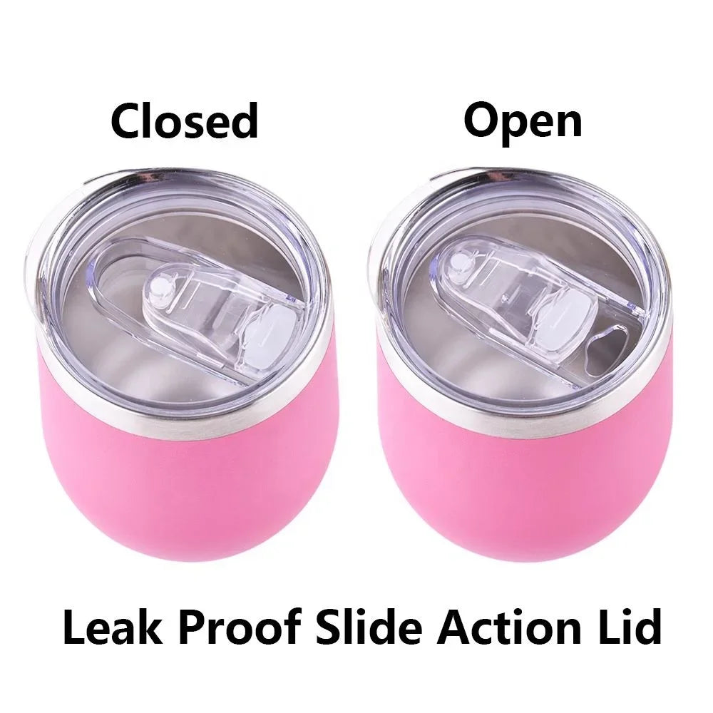 Stemless 12oz Insulated Wine Tumbler – Double-Wall Stainless Steel Travel Cup