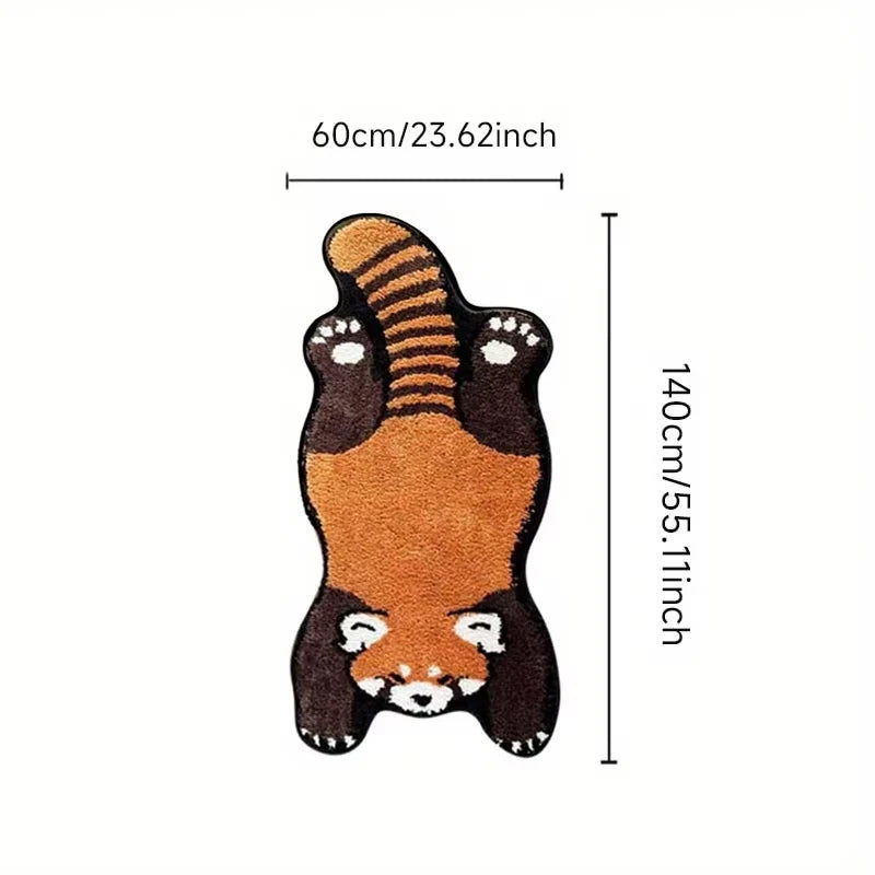 Vikamara Soft Synthetic Cashmere Cartoon Bear Pattern Floor Mat - Warm and Soft Home Decor for Winter Bedroom and Living Room