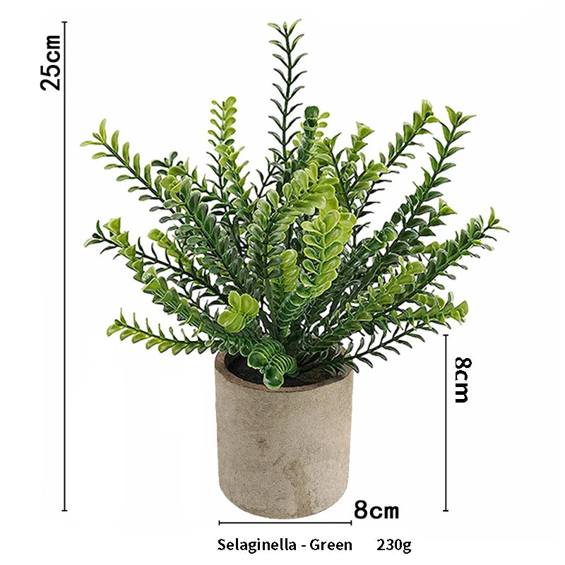 Artificial Plant Potted Eucalyptus Plant Small Fake Flower Bonsai With Pot Mini Plant Desktop Office Home Restaurant Decoration