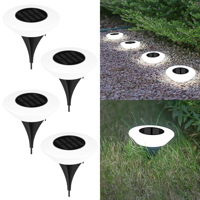 Solar Ground Lights – 14 LED Outdoor Landscape Lights (1 / 4 Pack)