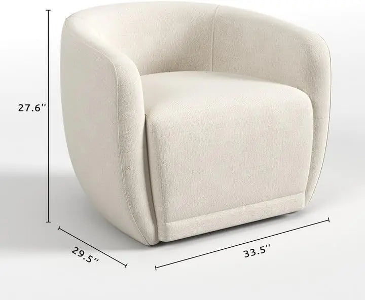 Swivel Accent Chair – Upholstered Reading Armchair for Living Room & Office