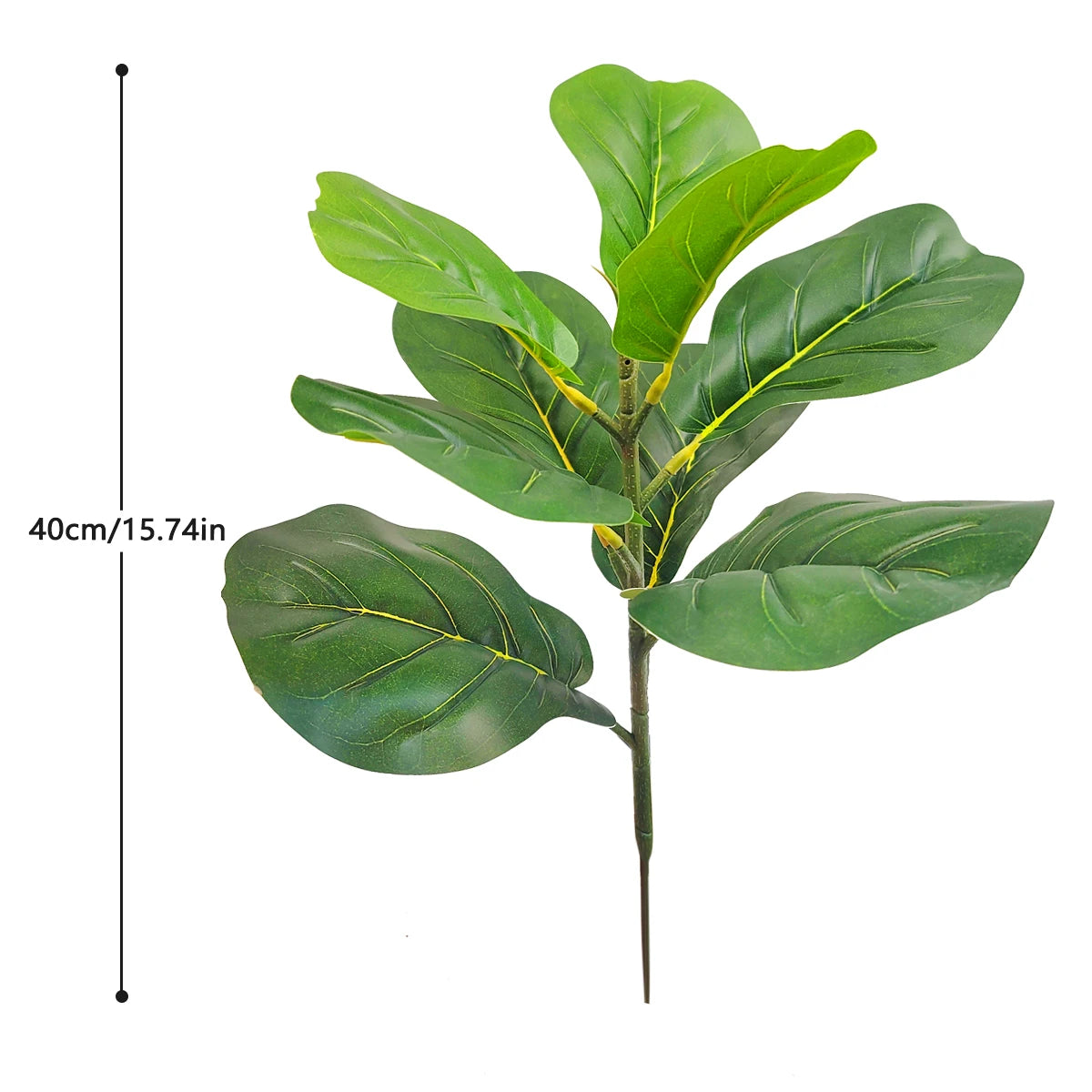 35-63cm/24.8in Artificial violin ficus leaves Nordic style potted plants artificial trees landscaping home decoration