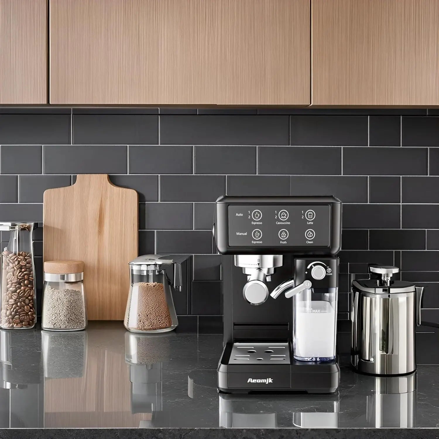 Espresso & Cappuccino Coffee Machine – One-Touch Operation with Automatic Milk Frother