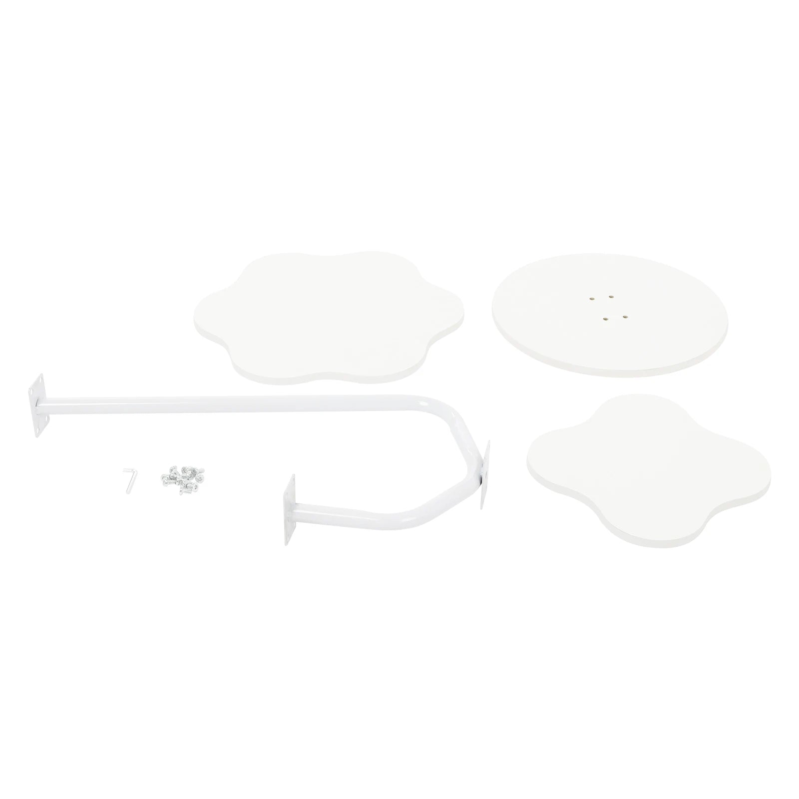 Flower-shape Coffee Table 2-tier Nordic Side Table INS Decoration Corner Table Home Ornament Cream White