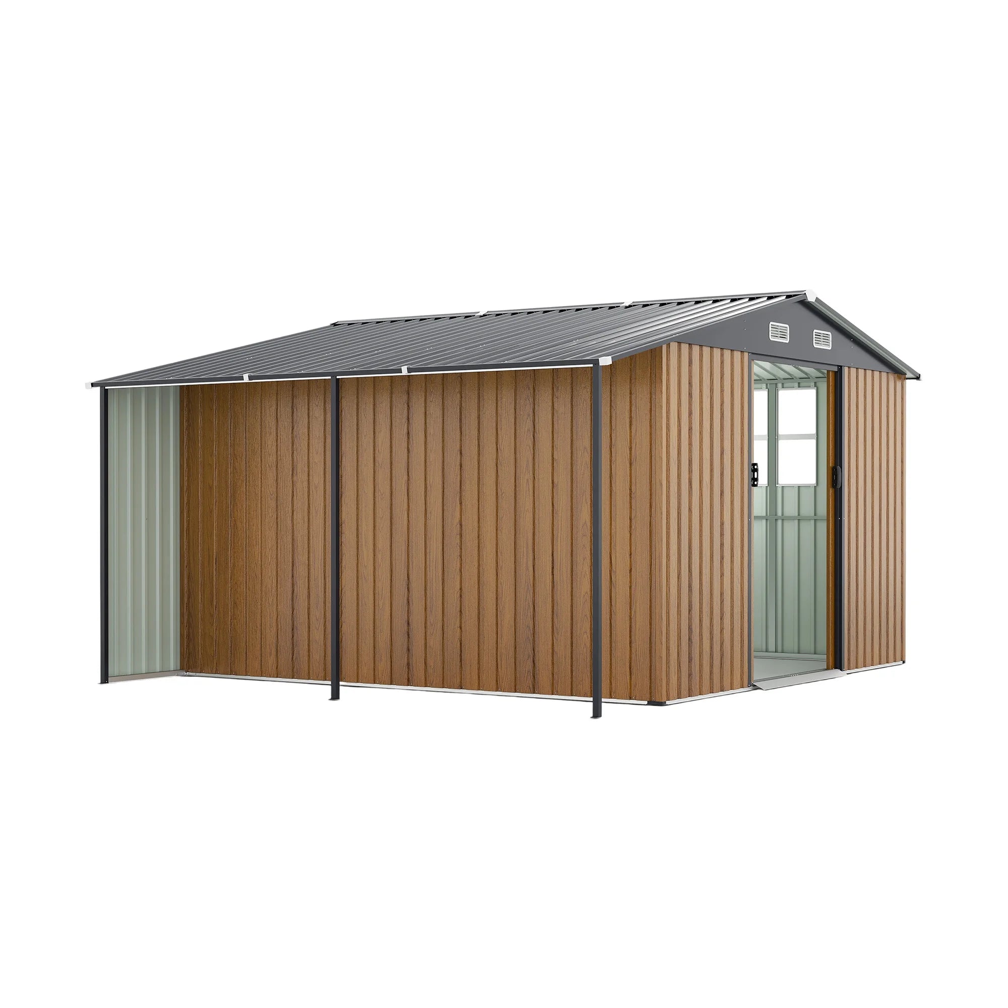 Outdoor Metal Storage Shed – 10 ft × 12 ft Extra Large Steel Shed
