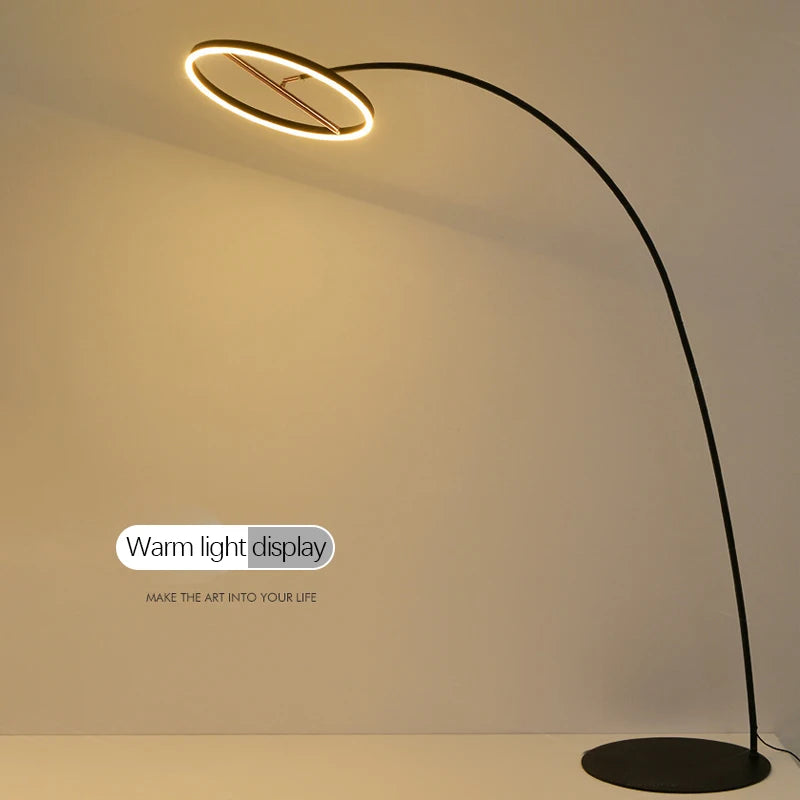 SAMAN Nordic Fishing Floor Lamp ModernFamily Living Room Beside The Sofa Creative LED Minimalism Standing Light
