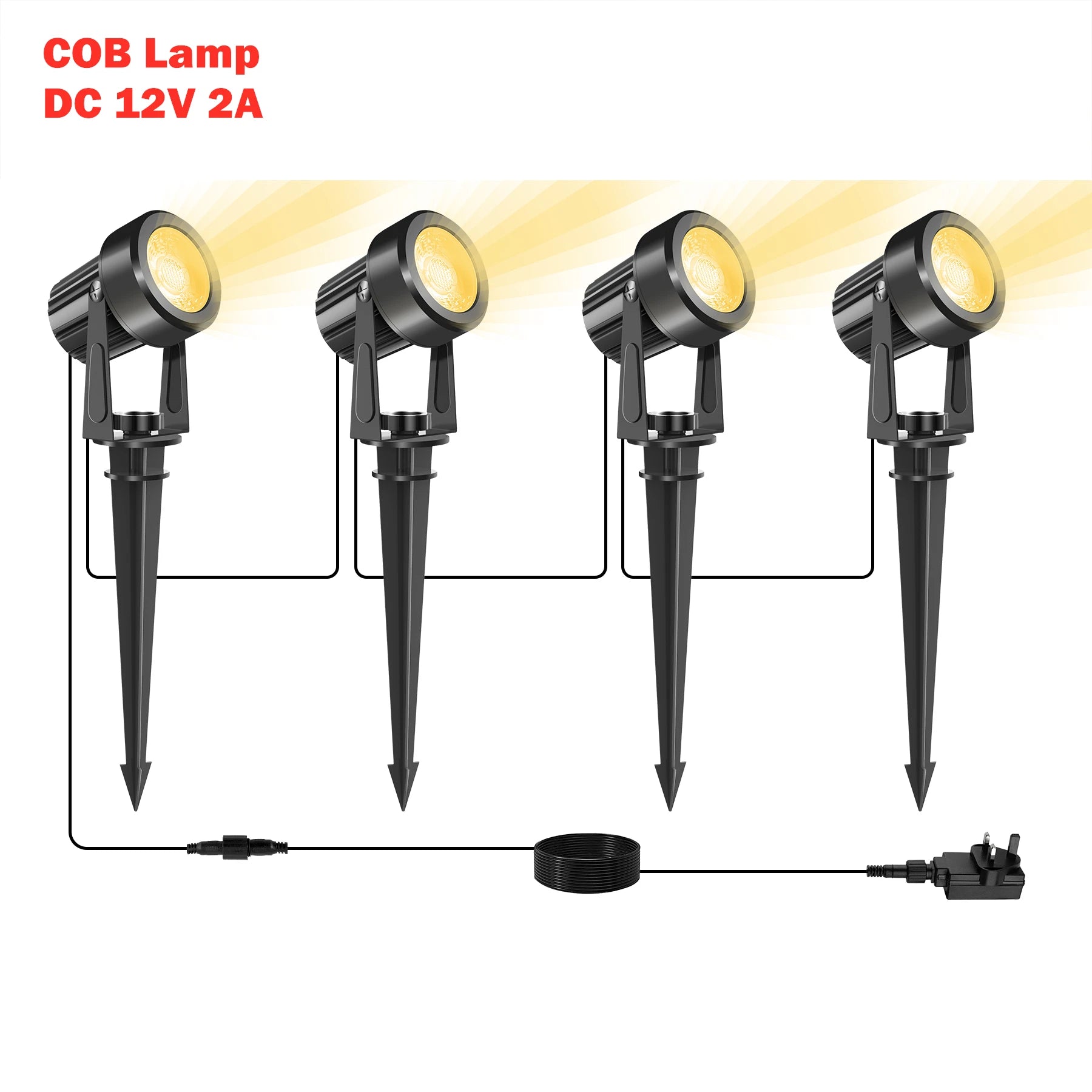 2/4/6/8/10 Lights Low Voltage Landscape Lighting 12V/27V Outdoor Lamp Garden Decoration Outdoor Lighting 800LM Landscape Light